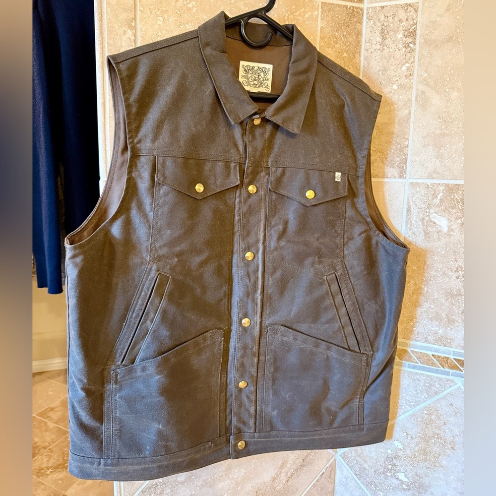 Ship John Waxed Ramblin Vest -2XL